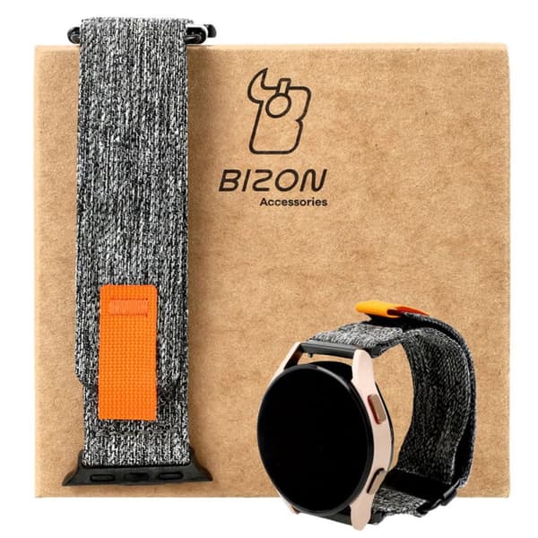 Bizon Strap Watch Urban til Galaxy Watch 20mm, Grå Melange