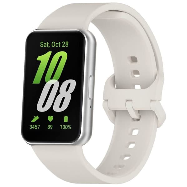 Bizon armbandsur i silikon för Galaxy Fit 3, ljusgrå