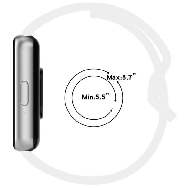 Bizon armbandsur i silikon för Galaxy Fit 3, vit