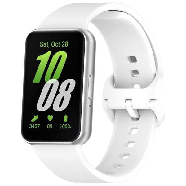 Bizon armbandsur i silikon för Galaxy Fit 3, vit