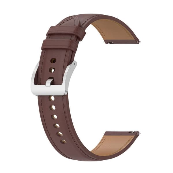 Bizon Strap -kello, rento pikalukitus, 22 mm:n nahkainen älykellon ranneke, tummanruskea