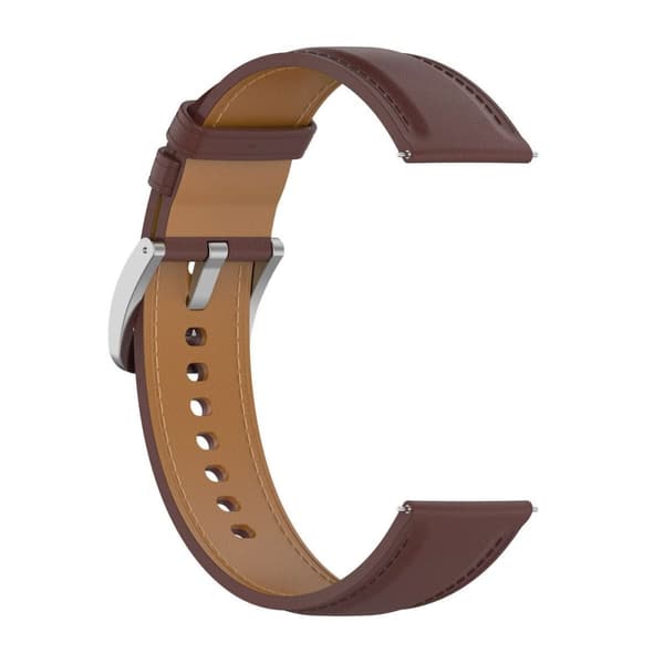 Bizon Strap -kello, rento pikalukitus, 22 mm:n nahkainen älykellon ranneke, tummanruskea