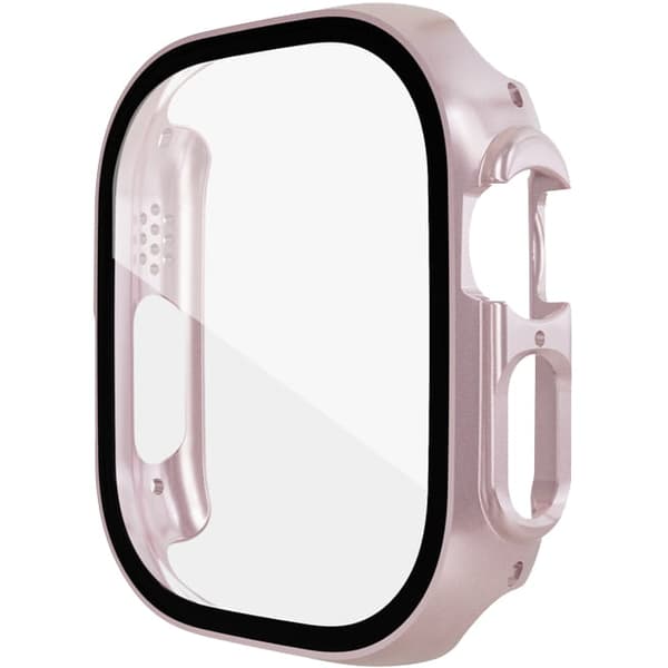 Bizon Suojakuori+Lasi Apple Watch Ultra 2/1 49mm:lle, Vaaleanpunainen