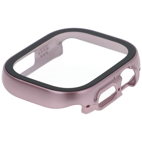 Bizon Suojakuori+Lasi Apple Watch Ultra 2/1 49mm:lle, Vaaleanpunainen