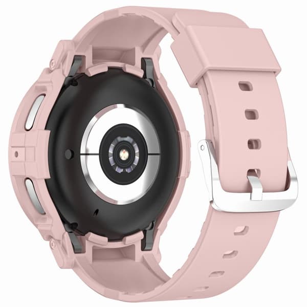 Bizon-rem + urkasse Watch Action Pro til Galaxy Watch 5 Pro 45 mm, lyserød