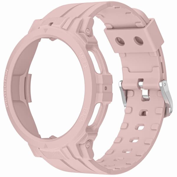 Bizon-rem + urkasse Watch Action Pro til Galaxy Watch 5 Pro 45 mm, lyserød