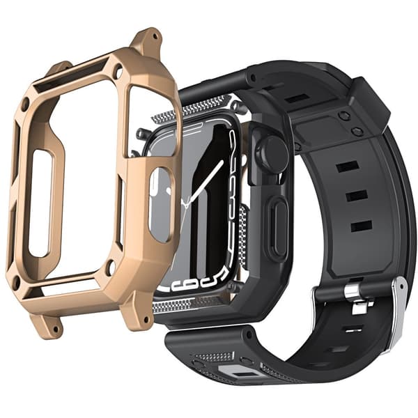 Bizon Rem + Urkasse Watch Armor til Apple Watch 41/40mm, Guld