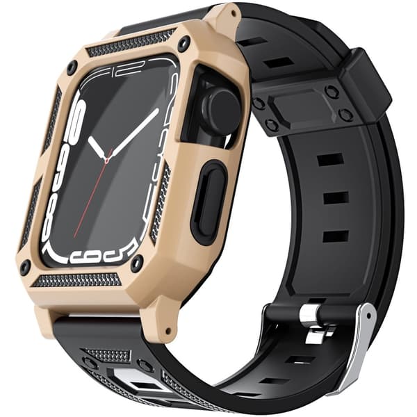 Bizon Rem + Urkasse Watch Armor til Apple Watch 41/40mm, Guld
