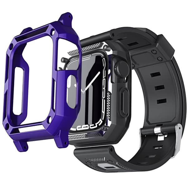 Bizon armband + boett Watch Armor för Apple Watch 41/40mm, lila