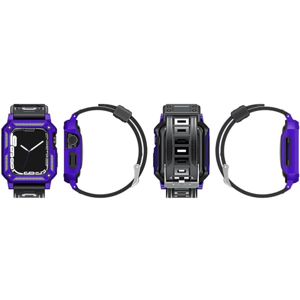 Bizon armband + boett Watch Armor för Apple Watch 41/40mm, lila
