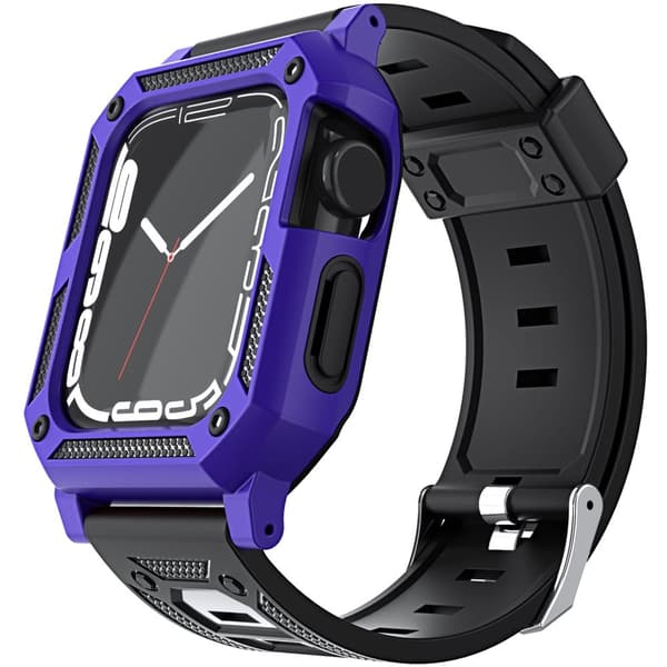 Bizon armband + boett Watch Armor för Apple Watch 41/40mm, lila