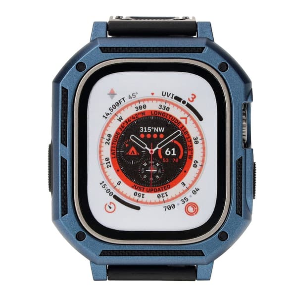 Bizon-armband + fodral Watch Armor för Apple Watch Ultra 2/1 49 mm, marinblå