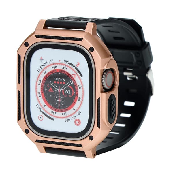 Bizon-armband + fodral Watch Armor för Apple Watch Ultra 2/1 49 mm, guld