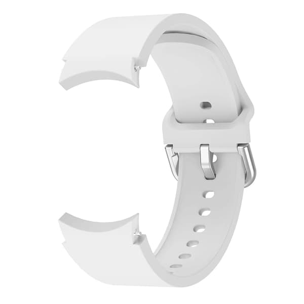 Bizon klockarmband i silikon för Galaxy Watch 20mm, vit