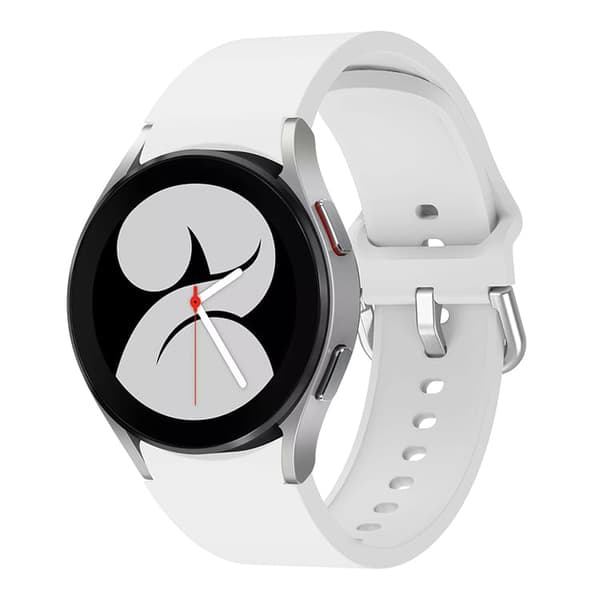 Bizon klockarmband i silikon för Galaxy Watch 20mm, vit