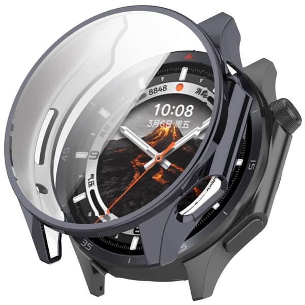 Bizon Case Watch Felipe Etui med Skærmbeskytter til OnePlus Watch 3 / Oppo Watch X2, Grå