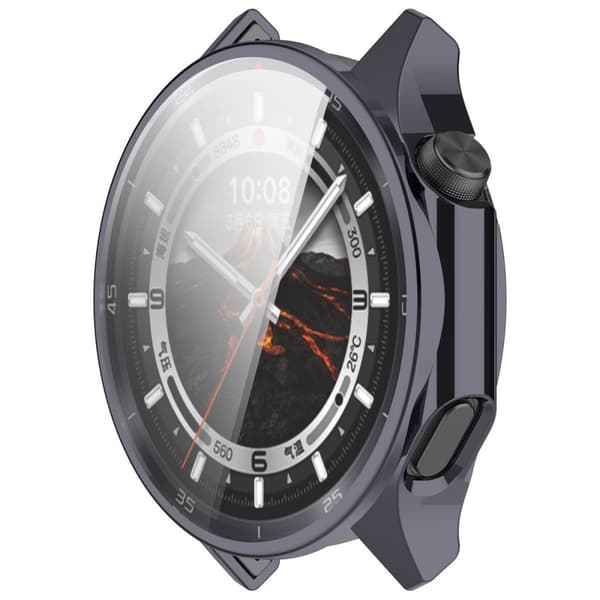 Bizon Case Watch Felipe Etui med Skærmbeskytter til OnePlus Watch 3 / Oppo Watch X2, Grå