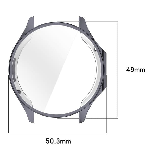 Bizon Case Watch Felipe Etui med Skærmbeskytter til OnePlus Watch 3 / Oppo Watch X2, Grå