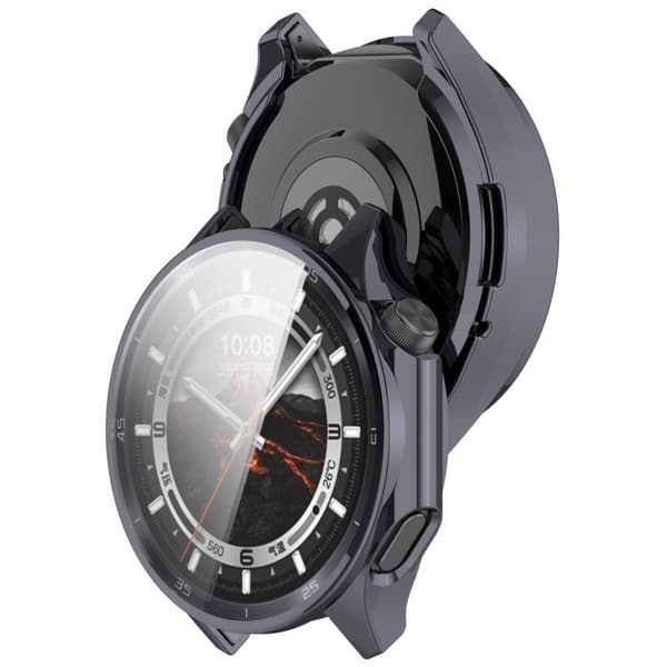 Bizon Case Watch Felipe Etui med Skærmbeskytter til OnePlus Watch 3 / Oppo Watch X2, Grå