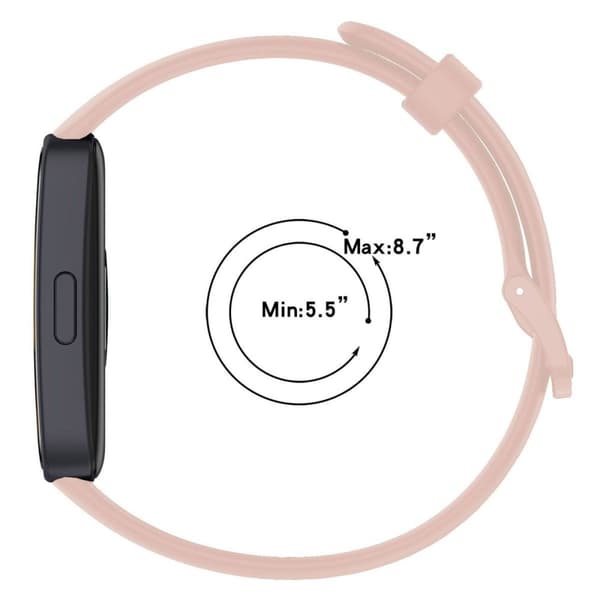 Bizon klockarmband i silikon för Huawei Band 9 / Band 8, rosa