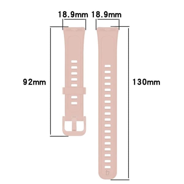 Bizon klockarmband i silikon för Huawei Band 9 / Band 8, rosa