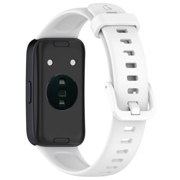 Bizon urrem silikone til Huawei Band 9 / Band 8, hvid