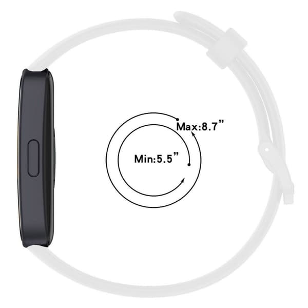 Bizon urrem silikone til Huawei Band 9 / Band 8, hvid