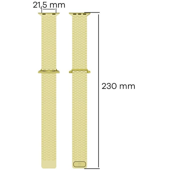 Bizon Strap Watch Titanium Rustfrit Stålrem til Apple Watch 38/40/41/42mm, Guld