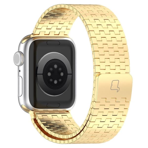 Bizon Strap Watch Titanium Rustfrit Stålrem til Apple Watch 38/40/41/42mm, Guld