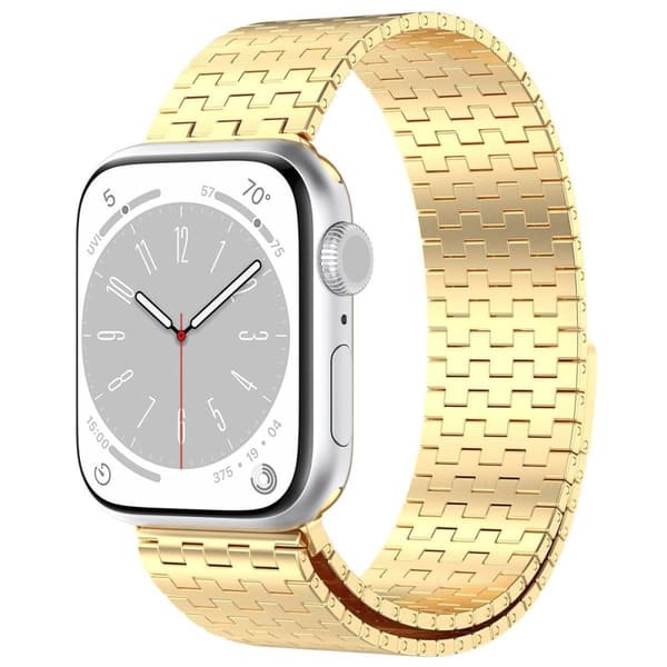 Bizon Strap Watch Titanium Rustfrit Stålrem til Apple Watch 38/40/41/42mm, Guld