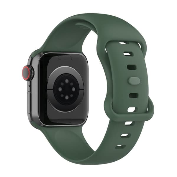 Bizon silikoniranneke Apple Watchille 44/45/46/49 mm, tummanvihreä