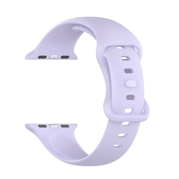 Bizon klockarmband silikon S för Apple Watch 44/45/46/49 mm, ljuslila