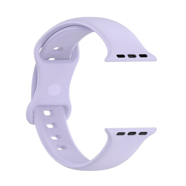 Bizon klockarmband silikon S för Apple Watch 44/45/46/49 mm, ljuslila