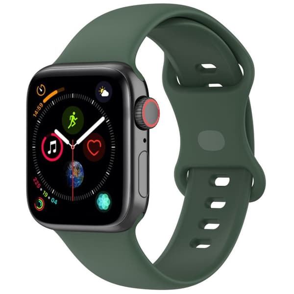Bizon Urrem Silikone S til Apple Watch 38/40/41/42mm, Mørkegrøn