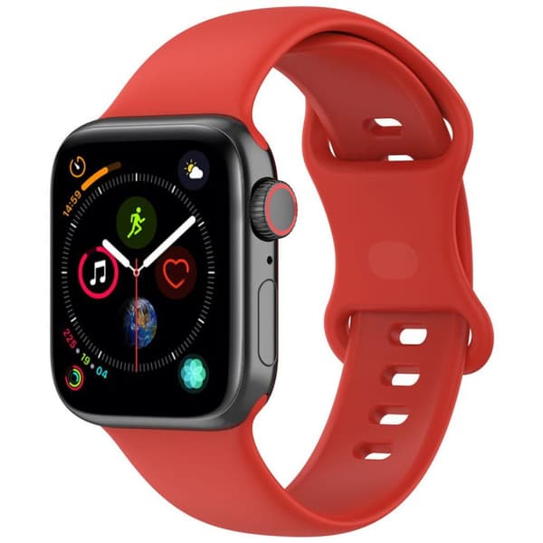 Bizon Urrem Silikone S til Apple Watch 38/40/41/42mm, Rød