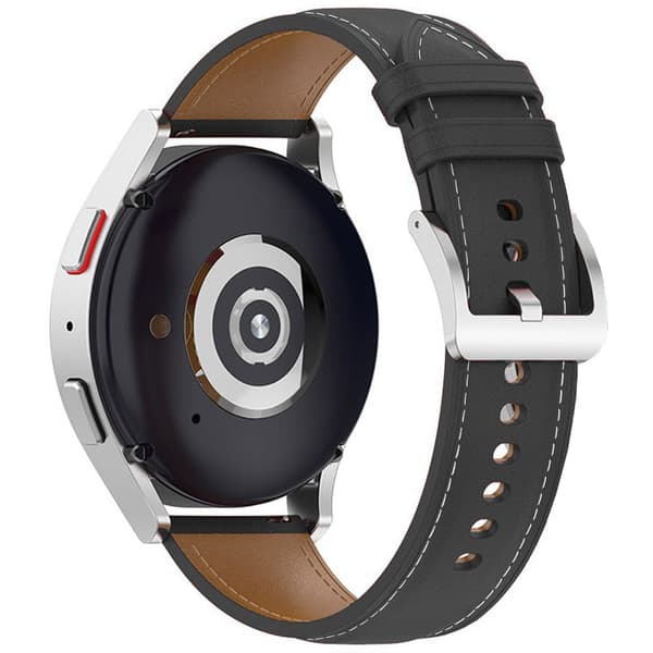 Bizon Strap Watch Casual 20 mm Galaxy Watch FE/7/6/6 Classic/5/5Pro/4/4 Classic -kellolle, musta