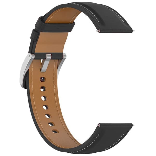 Bizon Strap Watch Casual 20 mm Galaxy Watch FE/7/6/6 Classic/5/5Pro/4/4 Classic -kellolle, musta