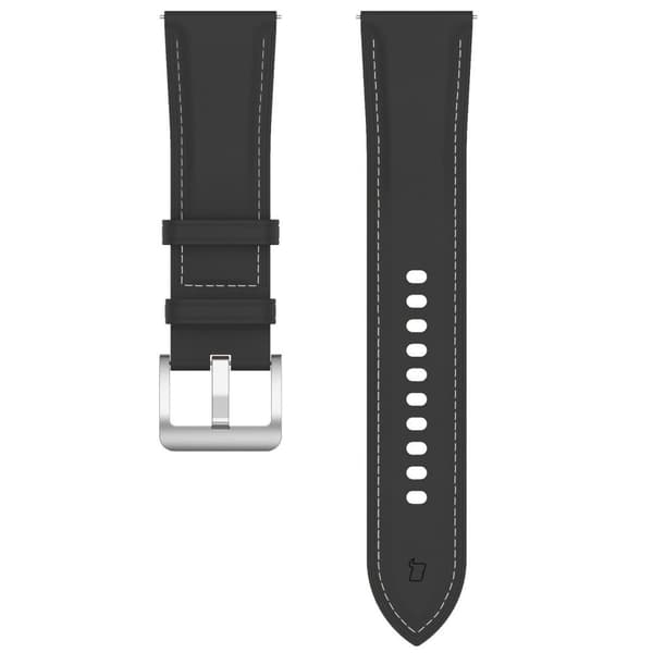 Bizon Strap Watch Casual 20 mm Galaxy Watch FE/7/6/6 Classic/5/5Pro/4/4 Classic -kellolle, musta