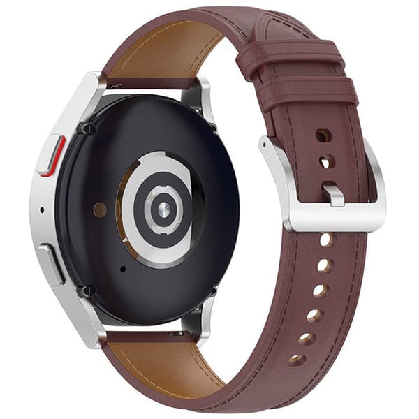 Bizon Strap Watch Casual 20 mm til Galaxy Watch FE/7/6/6 Classic/5/5Pro/4/4 Classic, mørkebrun
