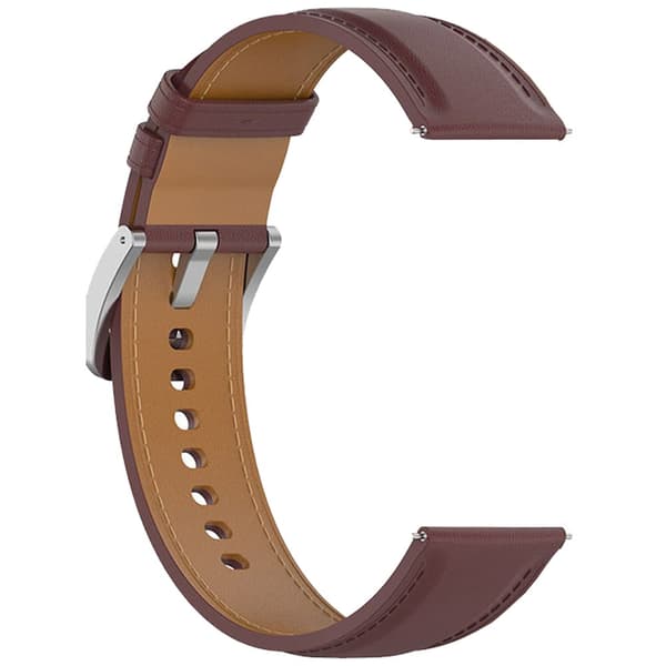 Bizon Strap Watch Casual 20 mm til Galaxy Watch FE/7/6/6 Classic/5/5Pro/4/4 Classic, mørkebrun