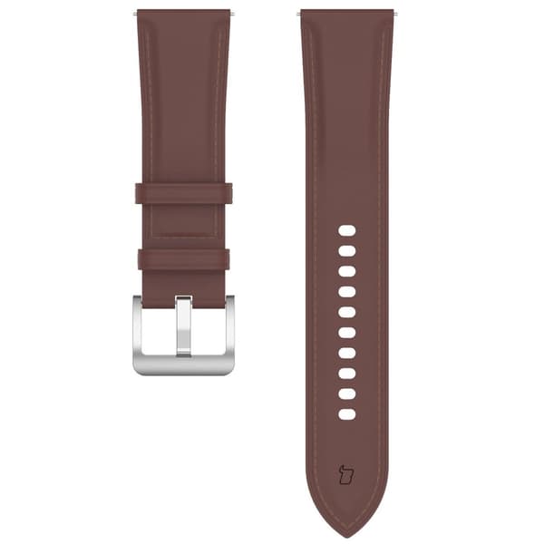 Bizon Strap Watch Casual 20 mm til Galaxy Watch FE/7/6/6 Classic/5/5Pro/4/4 Classic, mørkebrun