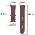Miniatyrbillede 2 af 6: Bizon Strap Watch Casual 20 mm til Galaxy Watch FE/7/6/6 Classic/5/5Pro/4/4 Classic, mørkebrun