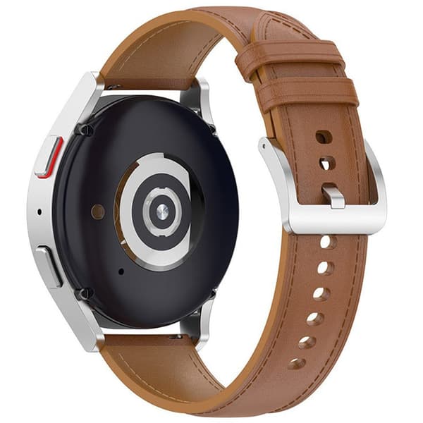 Bizon Strap Watch Casual 20 mm Galaxy Watch FE/7/6/6 Classic/5/5Pro/4/4 Classic -ranneke, vaaleanruskea