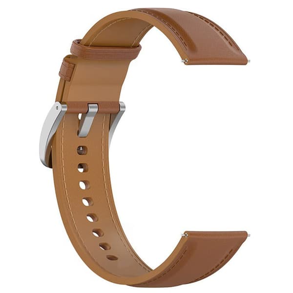 Bizon Strap Watch Casual 20 mm Galaxy Watch FE/7/6/6 Classic/5/5Pro/4/4 Classic -ranneke, vaaleanruskea