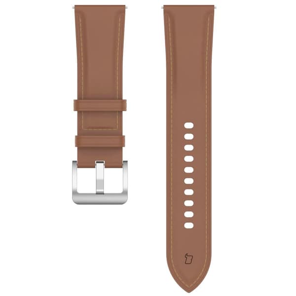 Bizon Strap Watch Casual 20 mm Galaxy Watch FE/7/6/6 Classic/5/5Pro/4/4 Classic -ranneke, vaaleanruskea