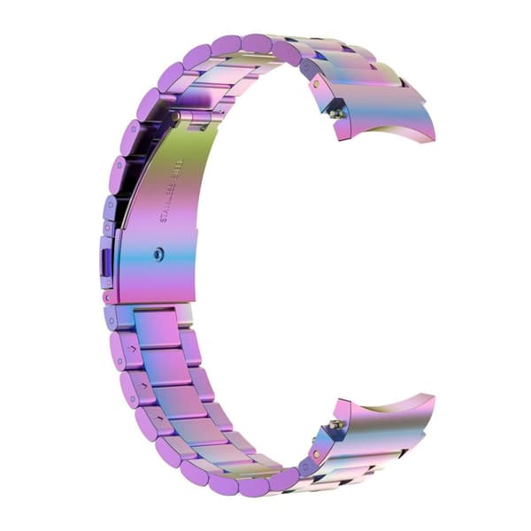 Bizon Strap Watch Aura Rustfri Stålrem til Galaxy Watch FE/7/6/6 Classic/5/5 Pro/4/4 Classic, Regnbue
