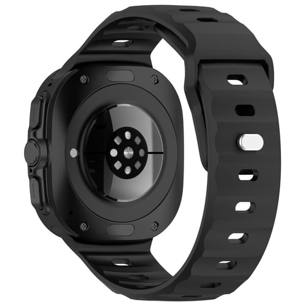 Bizon klockarmband silikon G för Galaxy Watch Ultra 47mm, svart