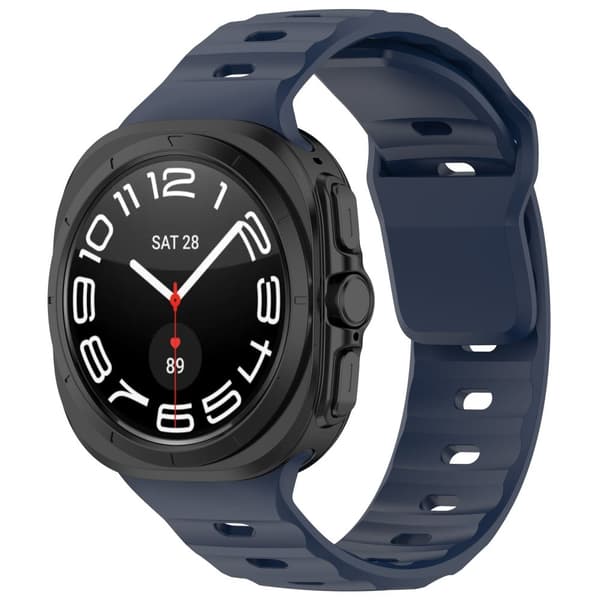 Bizon klockarmband silikon G för Galaxy Watch Ultra 47mm, marinblå