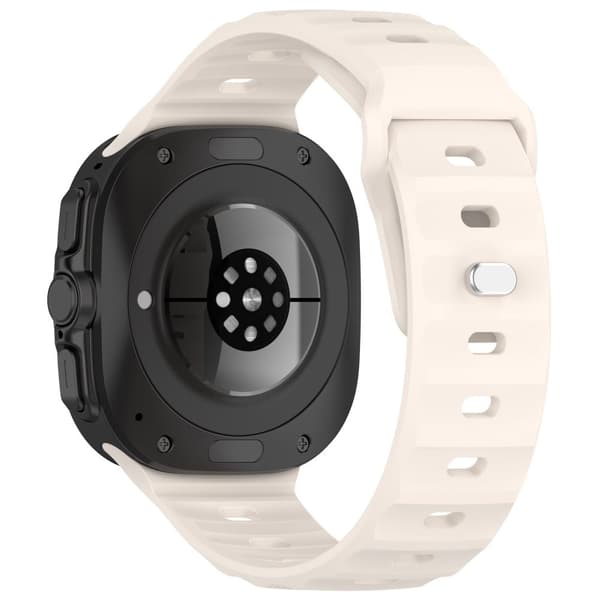 Bizon klockarmband silikon G för Galaxy Watch Ultra 47mm, ljusbeige