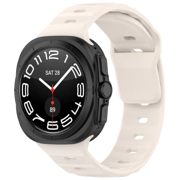 Bizon klockarmband silikon G för Galaxy Watch Ultra 47mm, ljusbeige